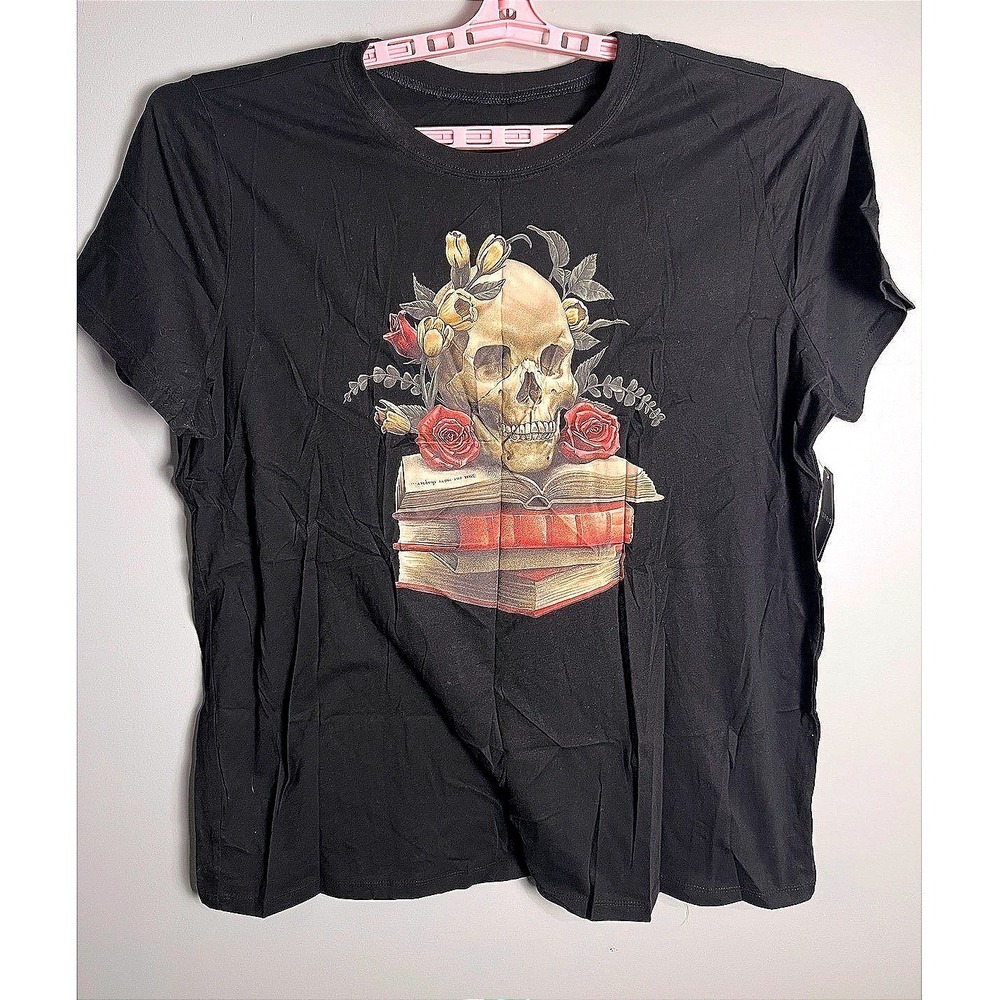 NWT Torrid Skull Books Jersey Crew Tee 5X - Picture 6 of 10
